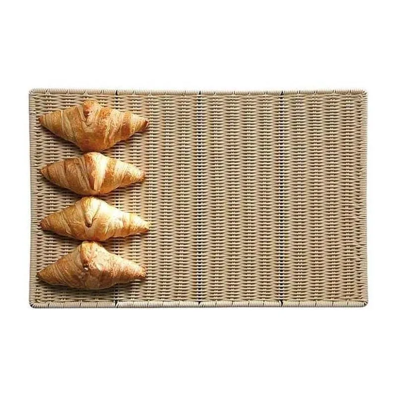 PROFI-LINE Auslage-Tablett flach beige, Bäcker-Maß, 40 x 30 cm