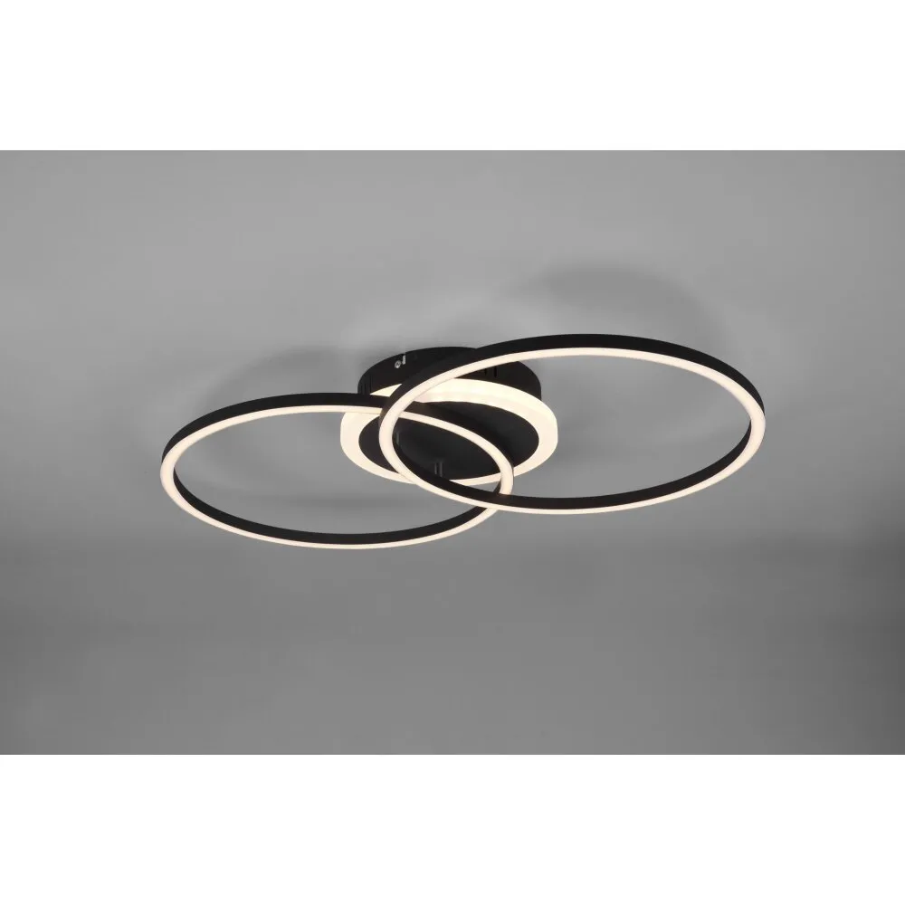 Reality Arribo Deckenleuchte LED Schwarz, 3-flammig, Fernbedienung, Farbwechsler R62853132