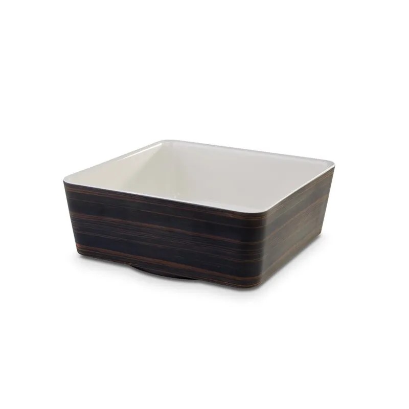 Schale APS+ aus Melamin braun/weiß, 24 x 24 cm, H: 9 cm, Inhalt: 3,5 Liter