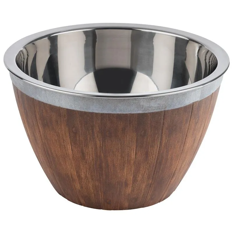 Schale FASS 2-teilig, Melamin/Edelstahl, Ø 26 cm, H: 16 cm