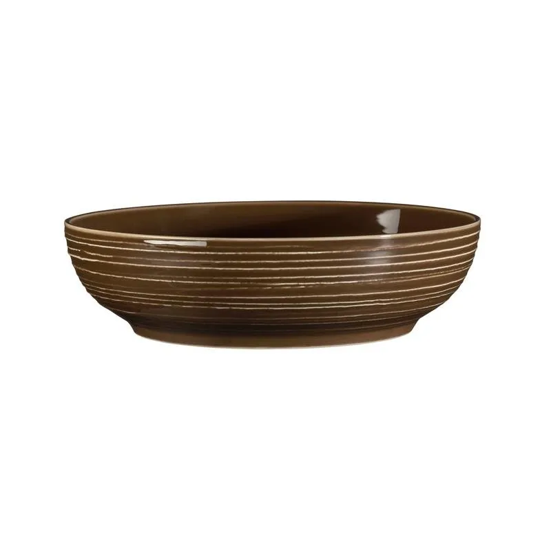 Terra, Erdbraun, Foodbowl rund mit Relief, Ø 25,5 cm, Inhalt: 235 cl