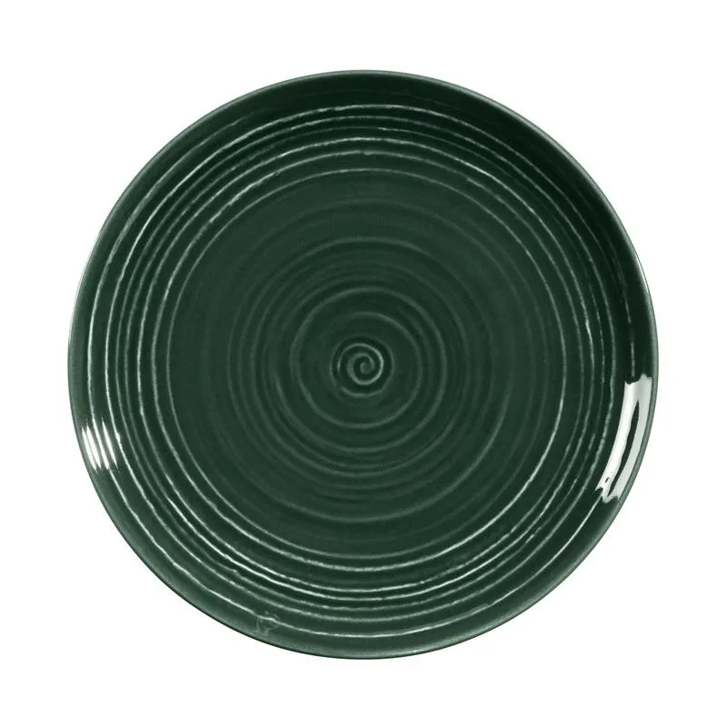 Terra, Moosgrün, Frühstücksteller rund mit Relief, Ø 22,7 cm