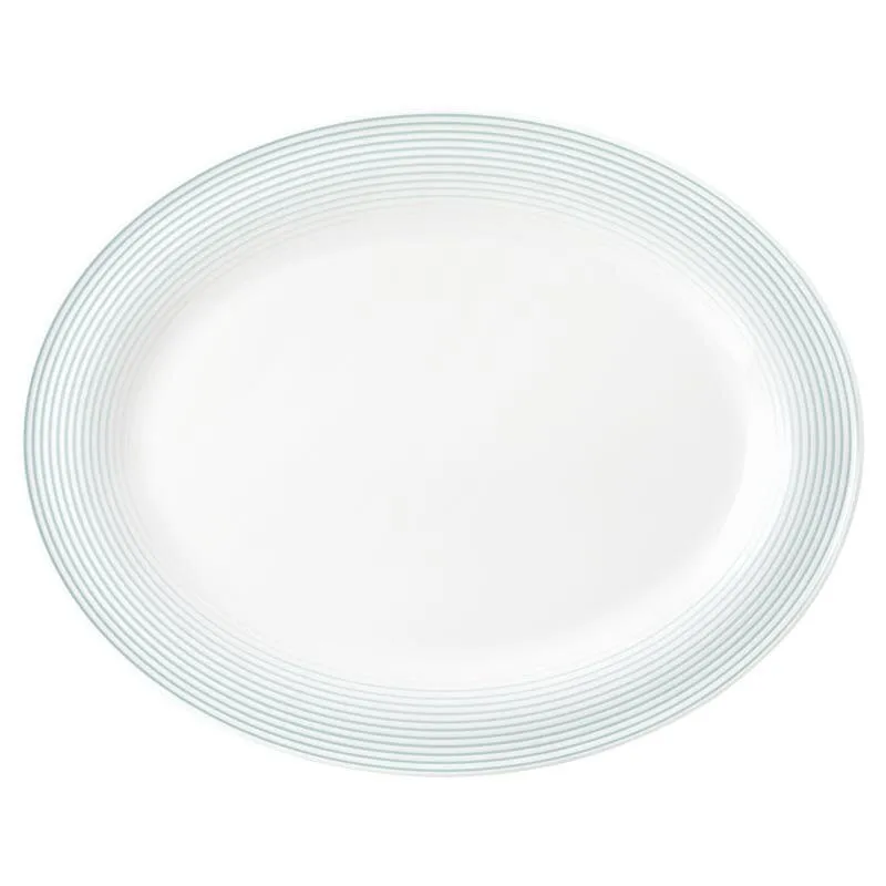 Blues, Arktisblau, Platte ovel, 35,3 x 28 cm