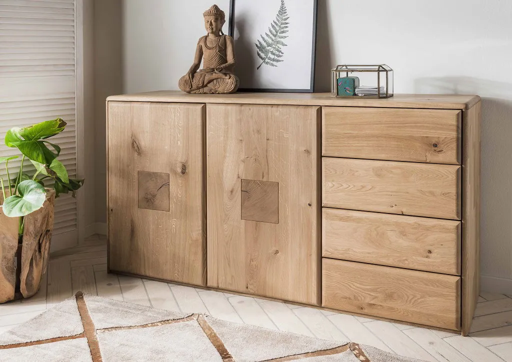 Sideboard 155x80cm "Karo" Wildeiche geölt