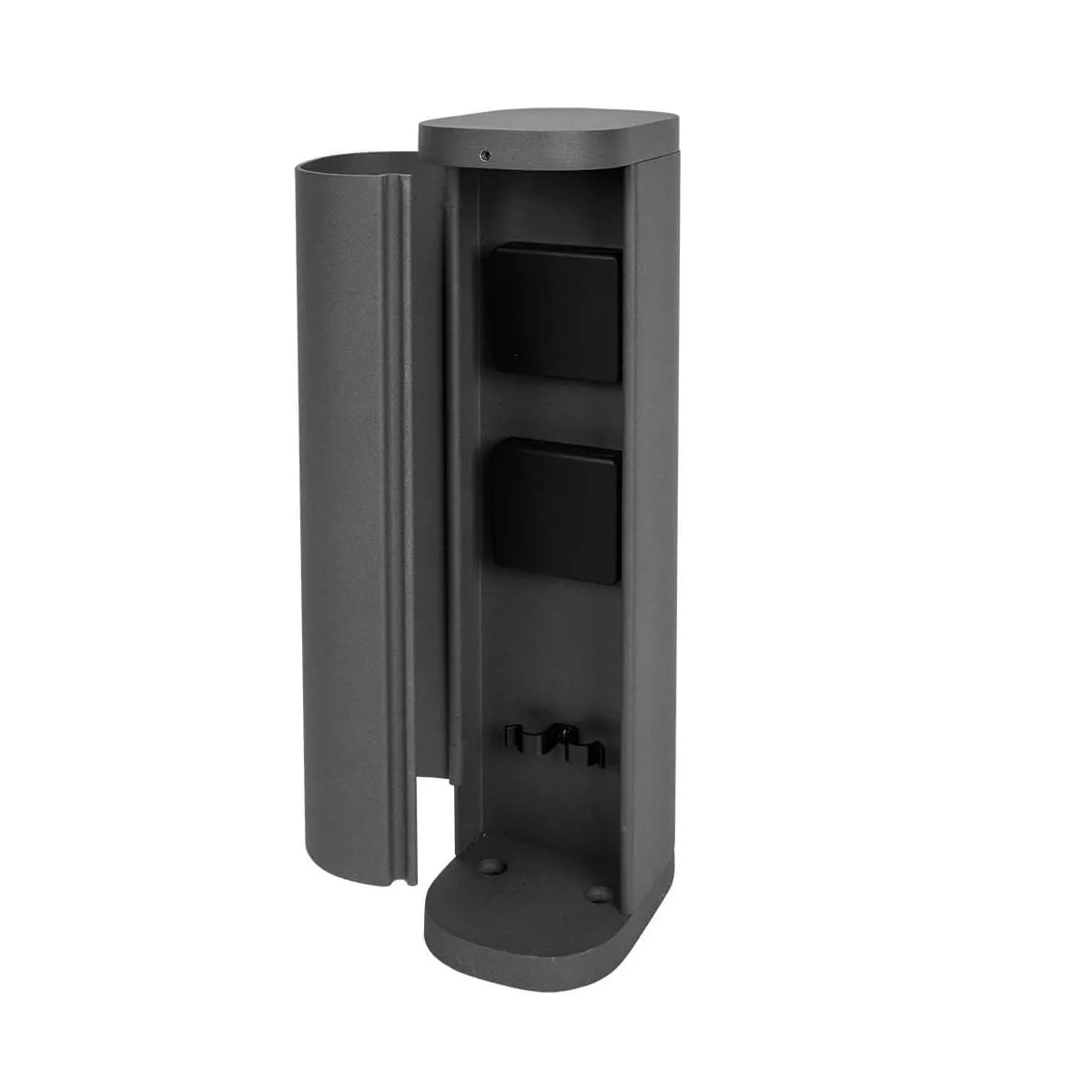 Steckdosensäule VOLO anthrazit mit 2 Steckdosen