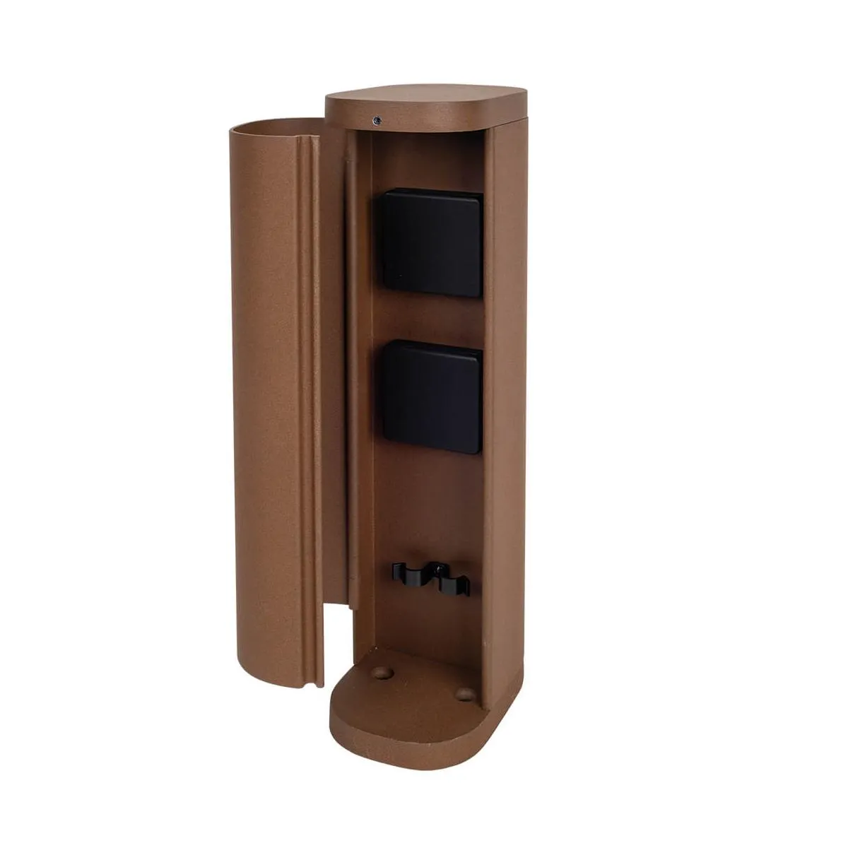 Steckdosensäule VOLO rostfarben mit 2 Steckdosen