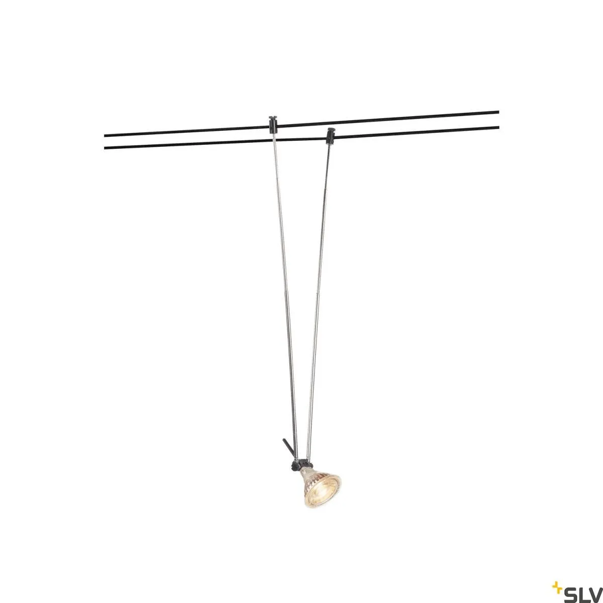 TELESKOP, Seilleuchte für TENSEO Niedervolt-Seilsystem, QR-C51, schwarz, B/H/T 4,5/21-52/1 cm