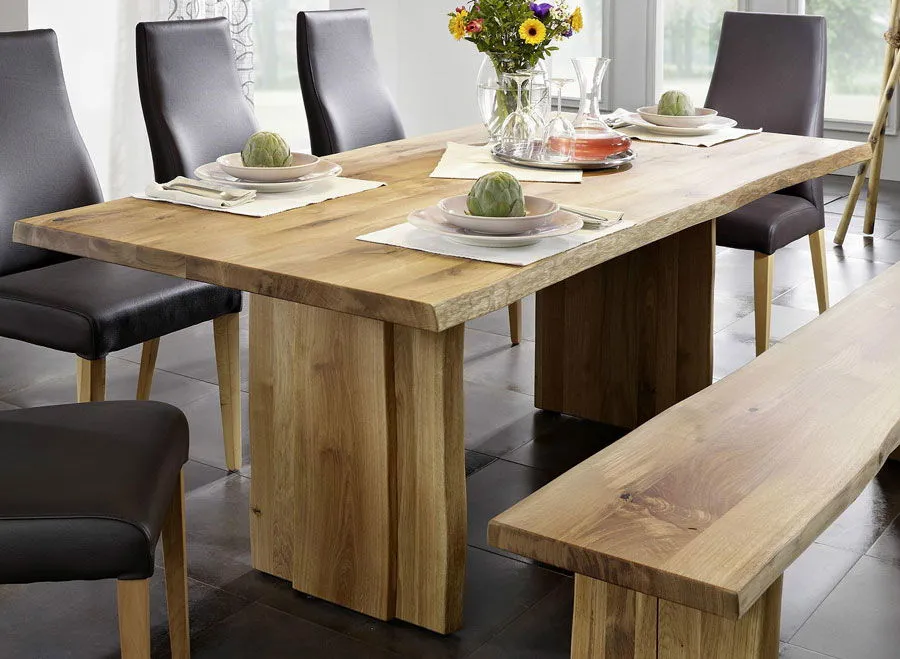 Baumtisch 240x100cm "Amber" Wildeiche massiv