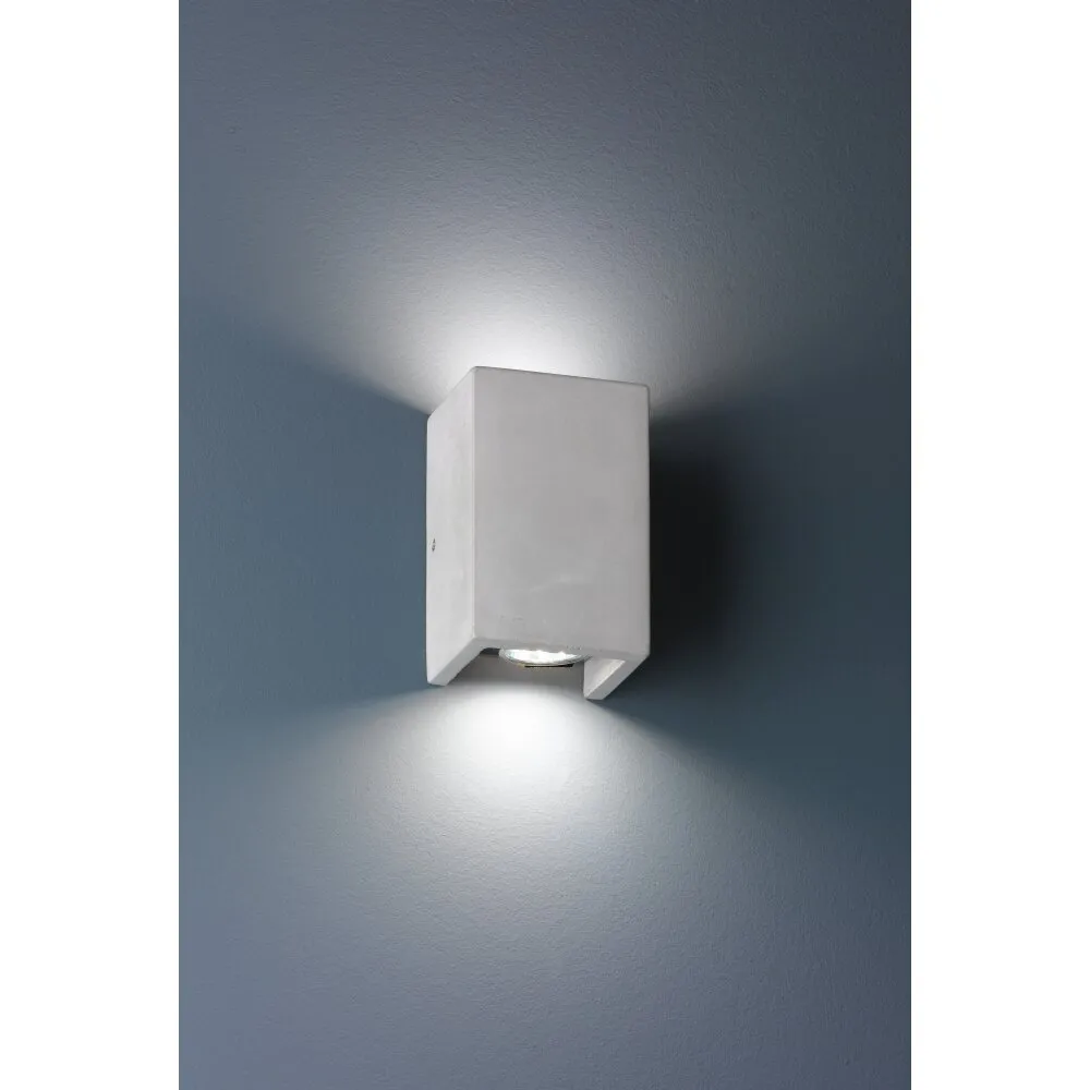 Trio Leuchten CUBE Wandleuchte Grau, 2-flammig