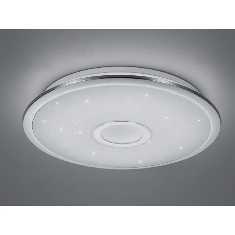Trio Leuchten OSAKA Deckenleuchte LED Chrom, 1-flammig, Fernbedienung 678713006