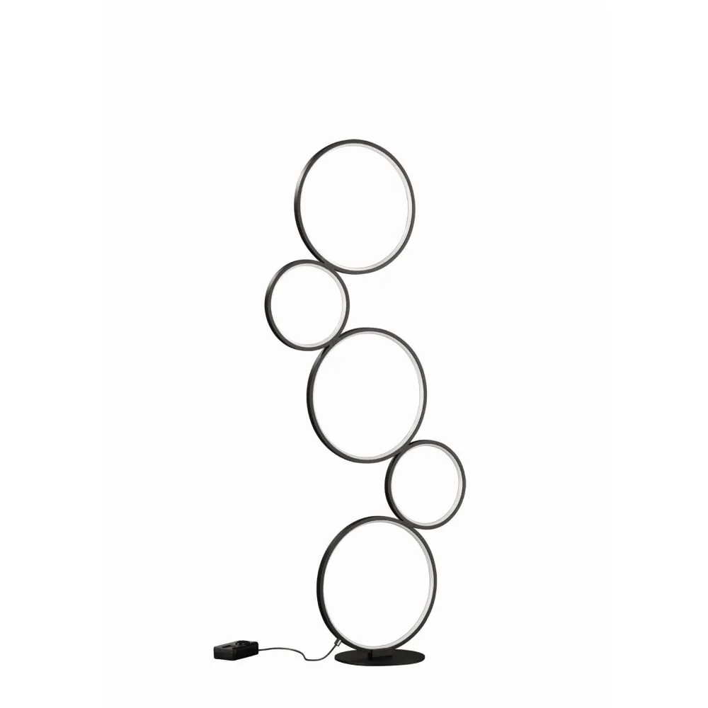 Trio Leuchten RONDO Stehleuchte LED Schwarz, 1-flammig