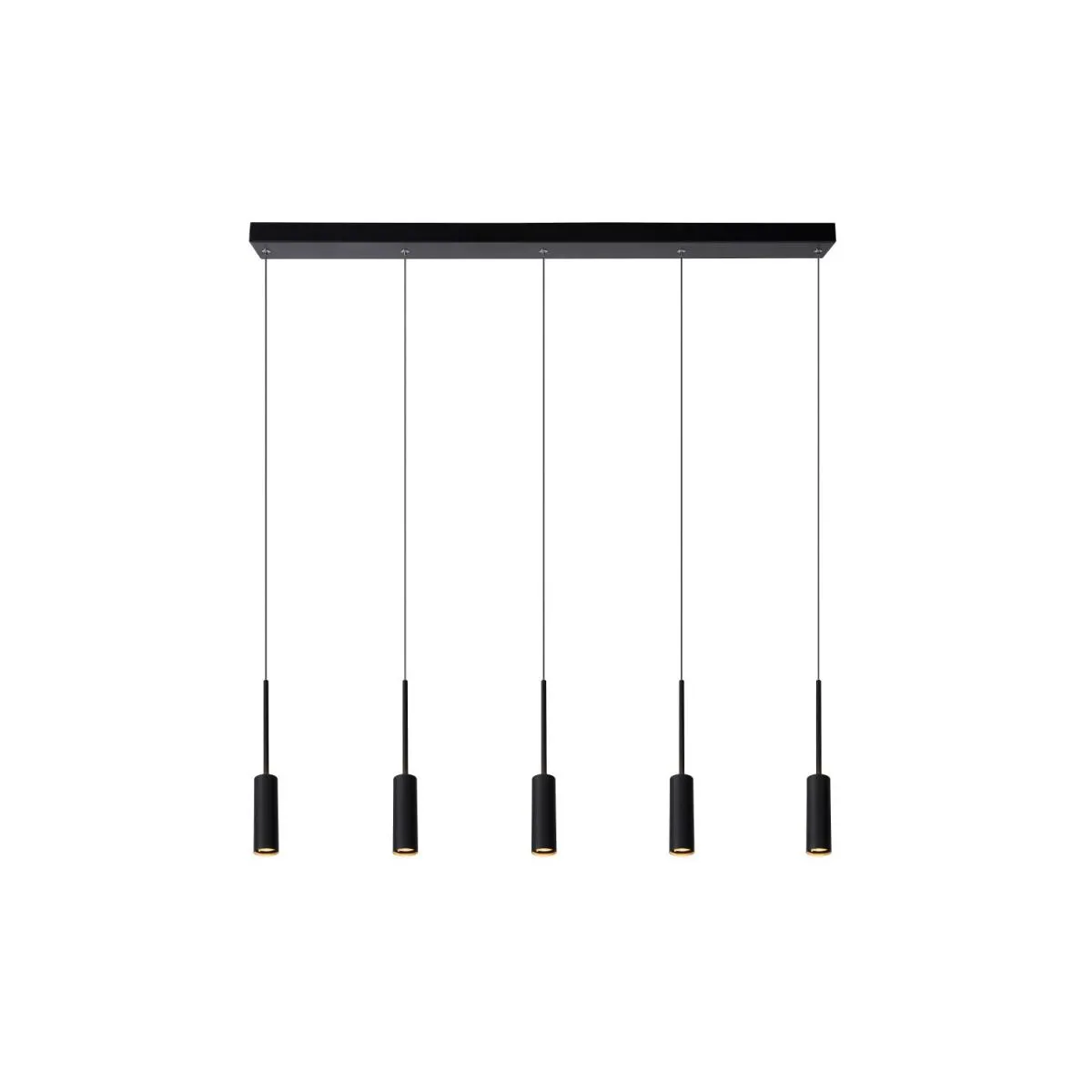 TUBULE Pendelleuchten LED 5x7W 2700K Schwarz