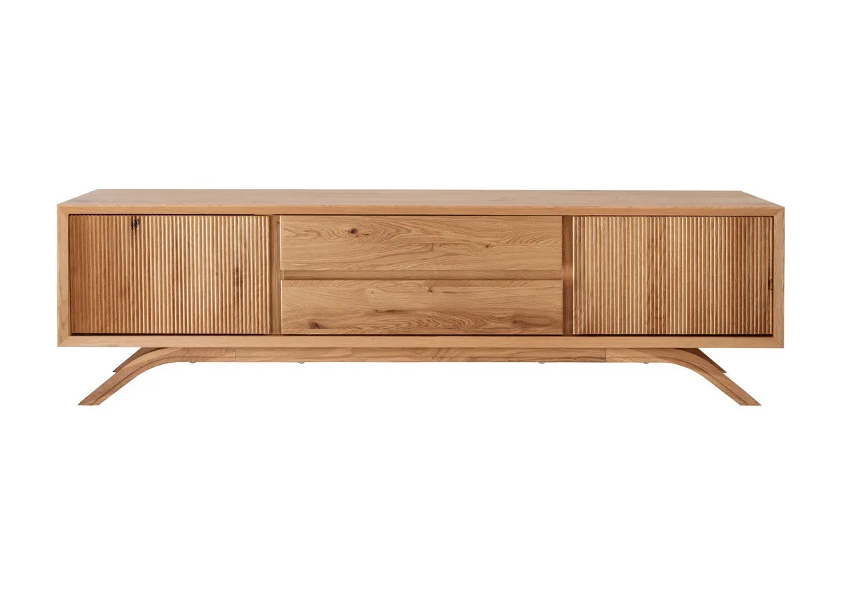 TV Board 180cm hängend oder stehend 'San Diego' Wildeiche geölt massiv stehend