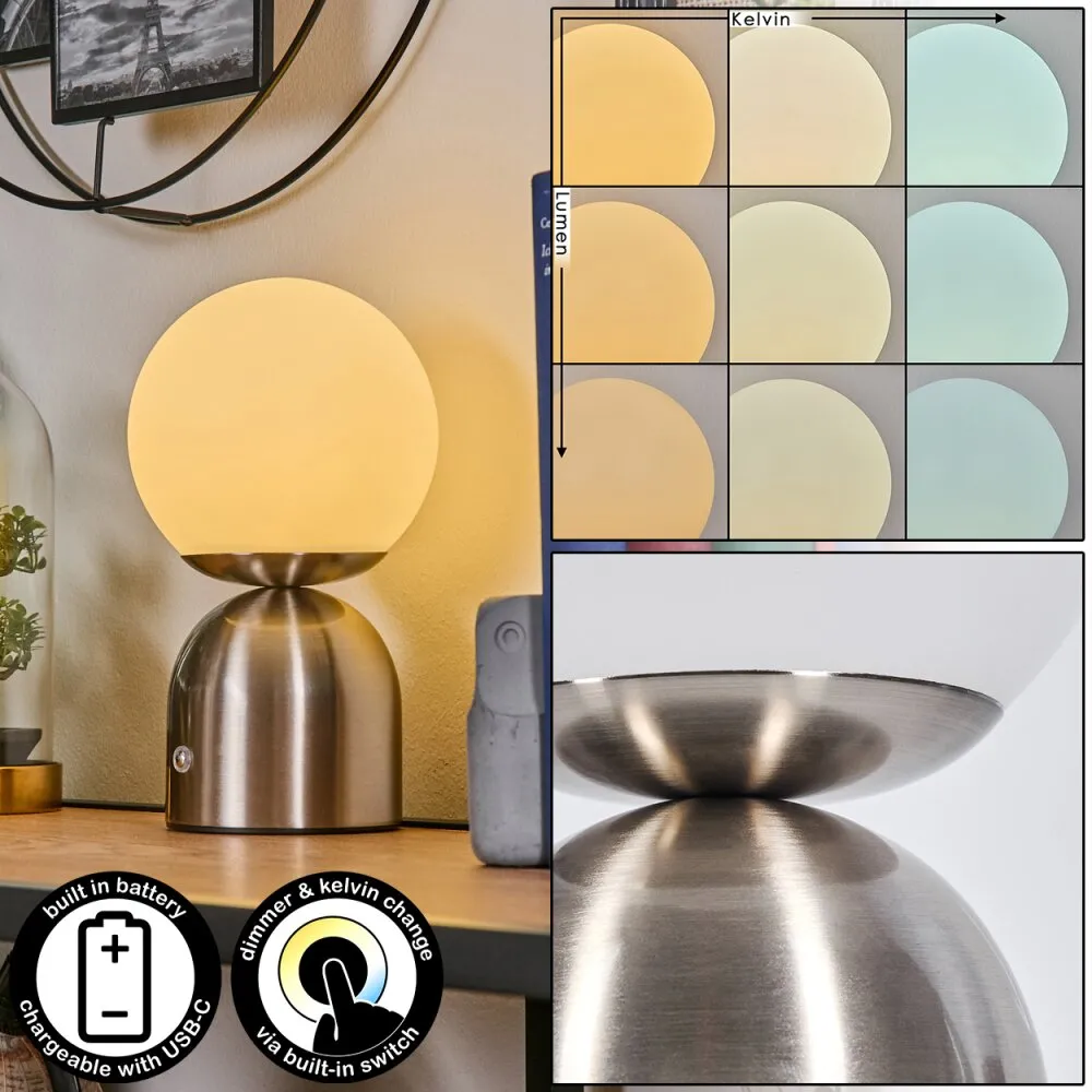 Ulvsbyn Tischleuchte LED Nickel-Matt, 1-flammig H3815922