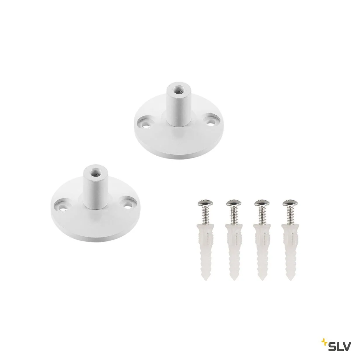 WANDHALTER, für TENSEO Niedervolt-Seilsystem, kurz, weiß, 2 Stück