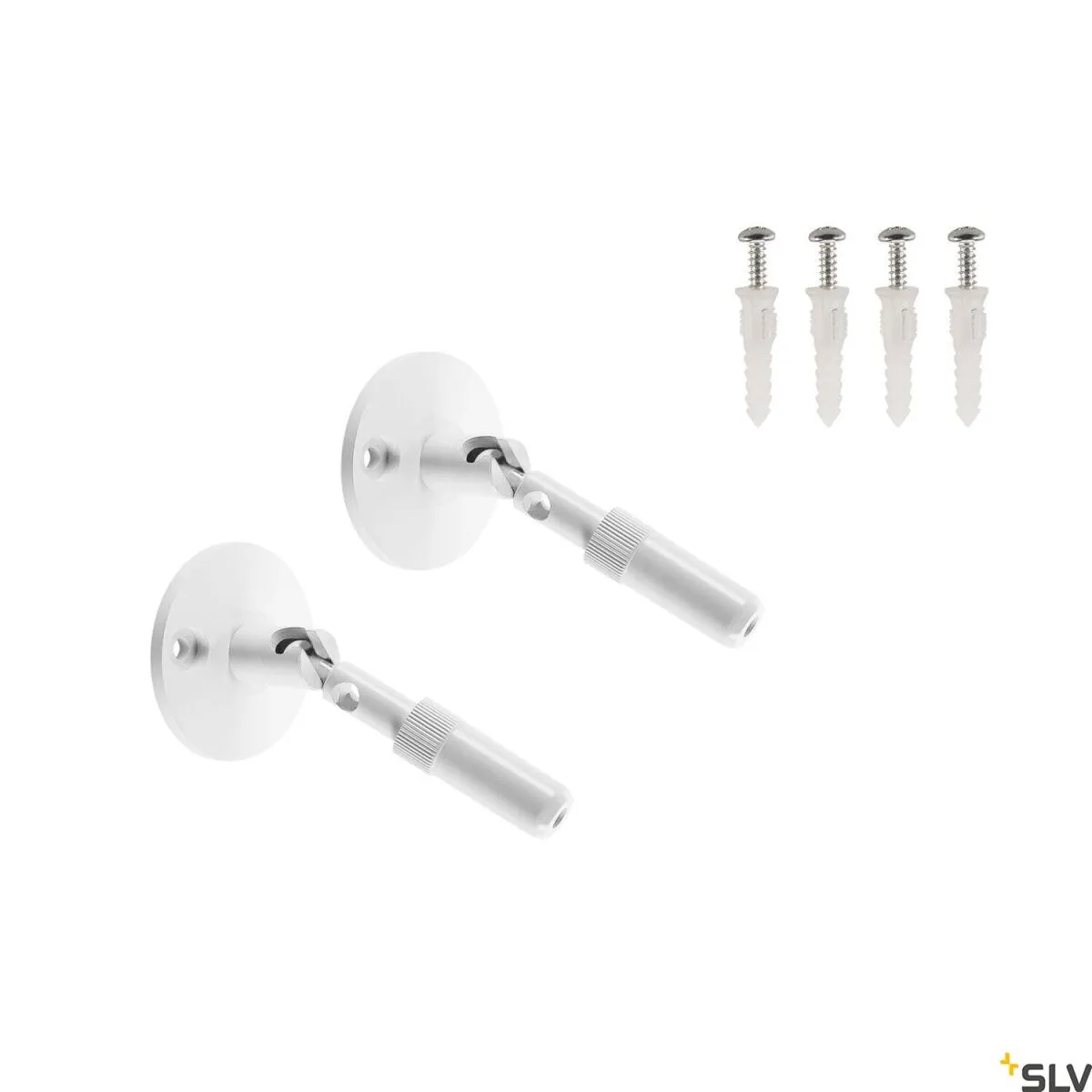 WANDHALTER, für TENSEO Niedervolt-Seilsystem, lang, weiß, 2 Stück