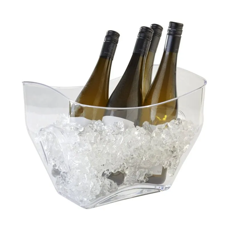 Wein- / Sektkühler - transparent - 32 x 21,5 cm - Höhe 24,5 cm - 7 Liter