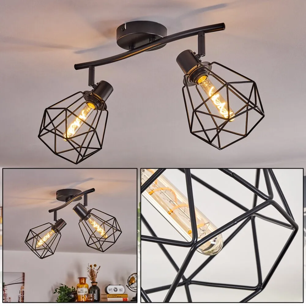 Yaak Deckenleuchte Schwarz, 2-flammig H3722503