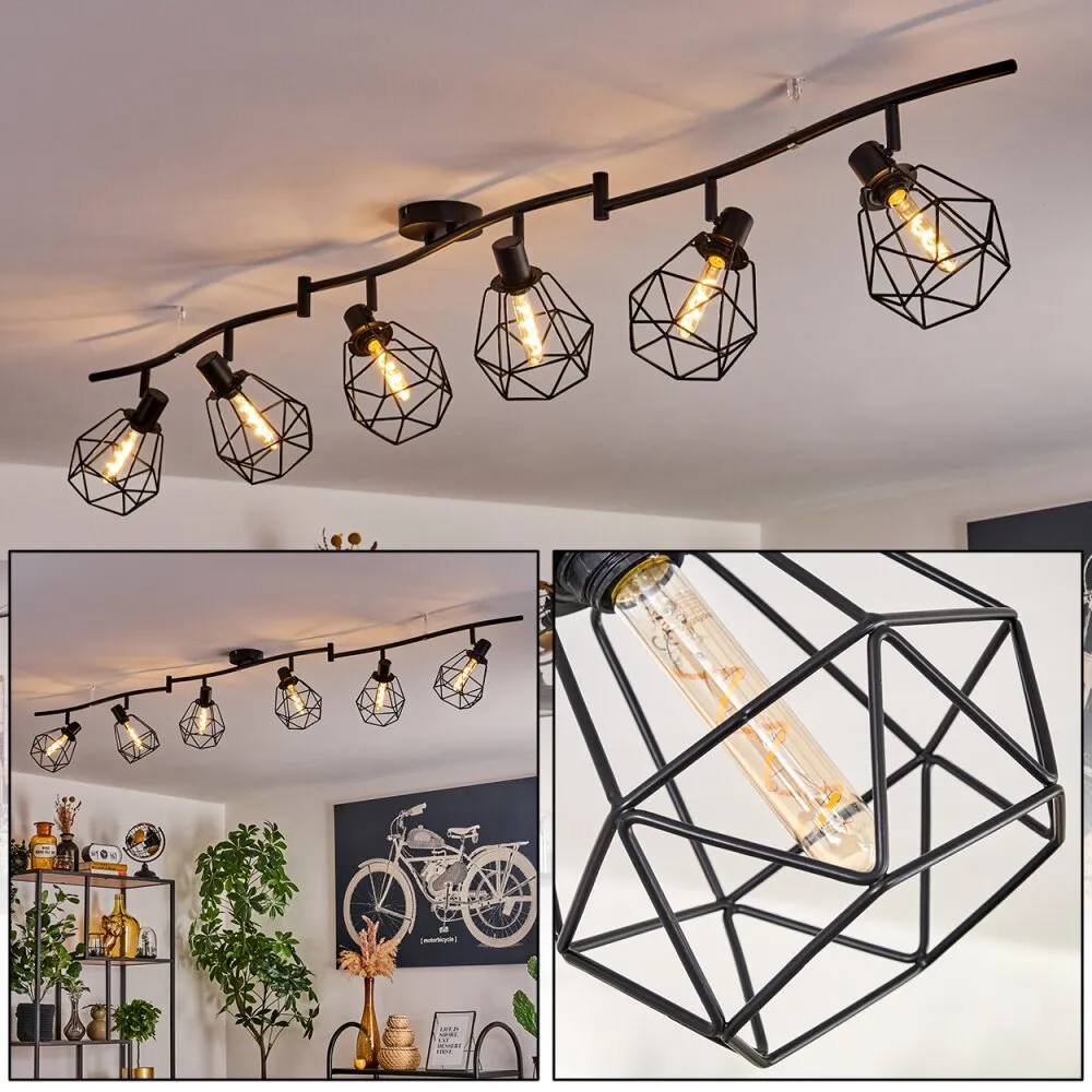 Yaak Deckenleuchte Schwarz, 6-flammig H3722541