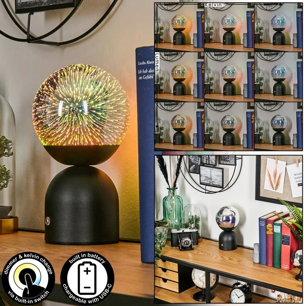 Yngered Tischleuchte LED Schwarz, 1-flammig H3817704