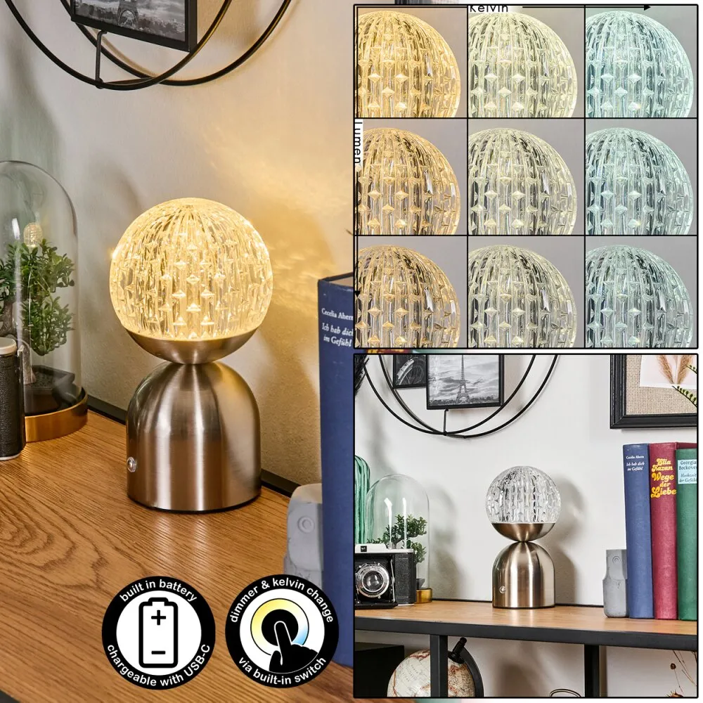 Yngered Tischleuchte LED Nickel-Matt, 1-flammig H3820292